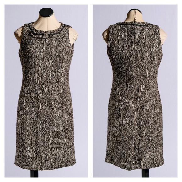 Talbots Dresses & Skirts - Talbots Black & White Tweed Wool Blend Sheath 16